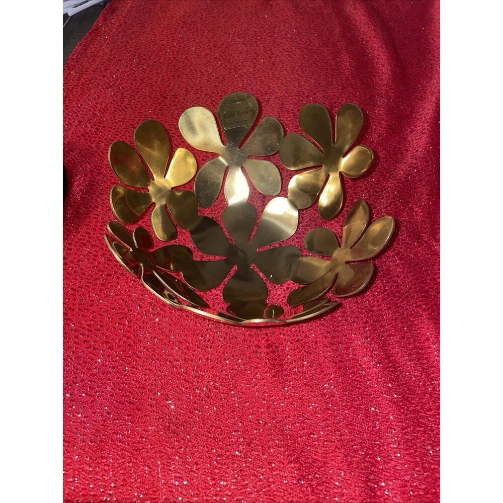 Vintage 1999 - IKEA Stockholm Gold Metal Flower Bowl 8" - Monika Mulder
